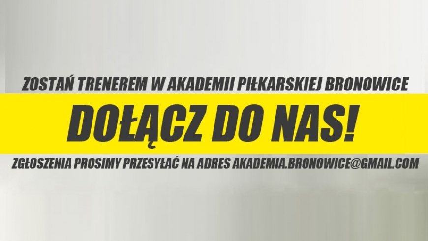 Nabór trenerów do pracy w Akademii...