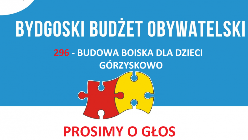 Prosimy o głos w Bydgoskim Budżecie Obywatelskim!