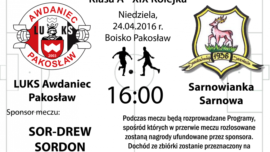 Derby regionu! Awdaniec - Sarnowianka Sarnowa
