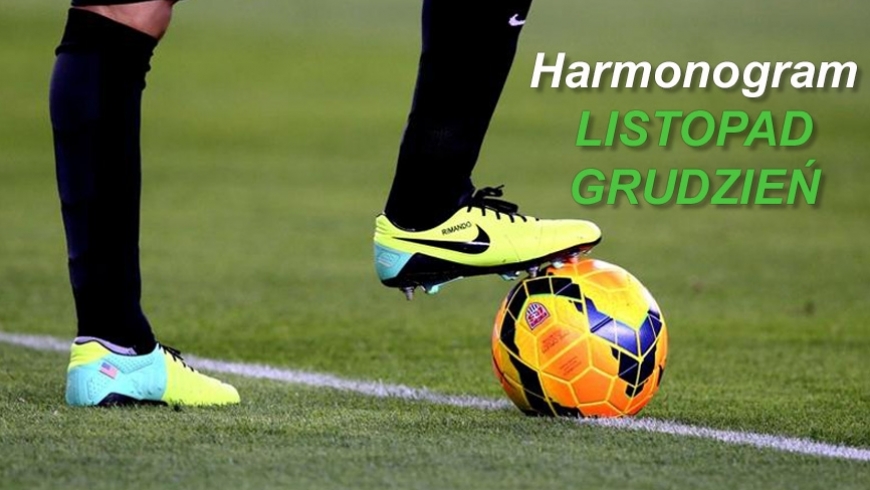 Harmonogram treningów na listopad-grudzień