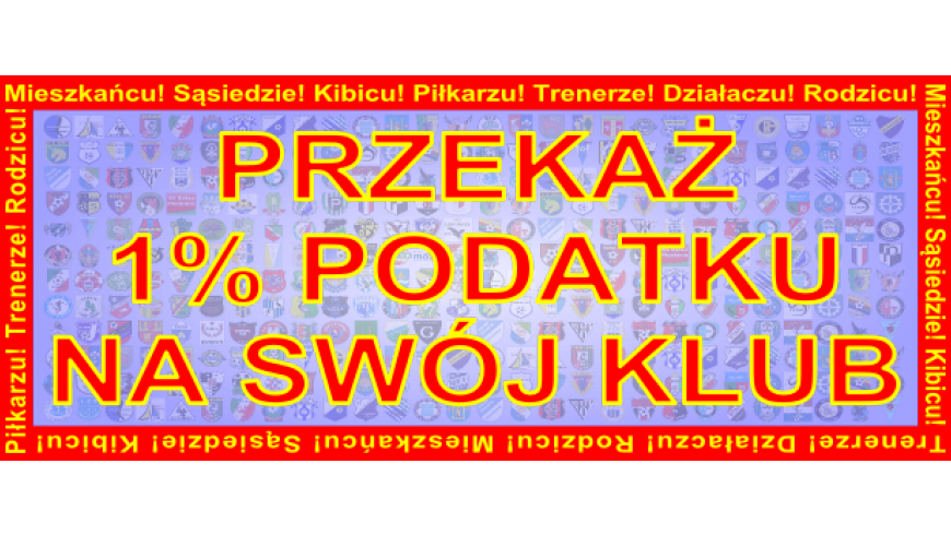 Przekaż 1% podatku na swój Klub