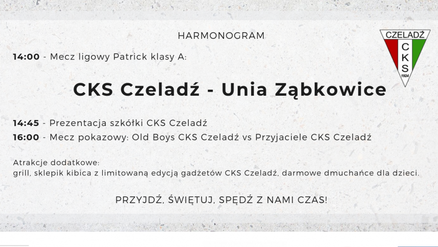 95 lecie CKS Czeladź - Program obchodów!