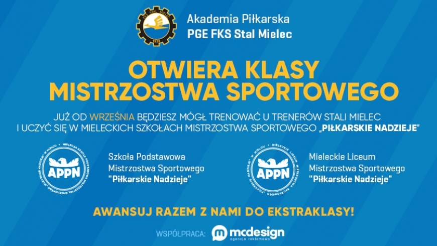 MSMS Piłkarskie Nadzieje z klasami FKS Stal Mielec