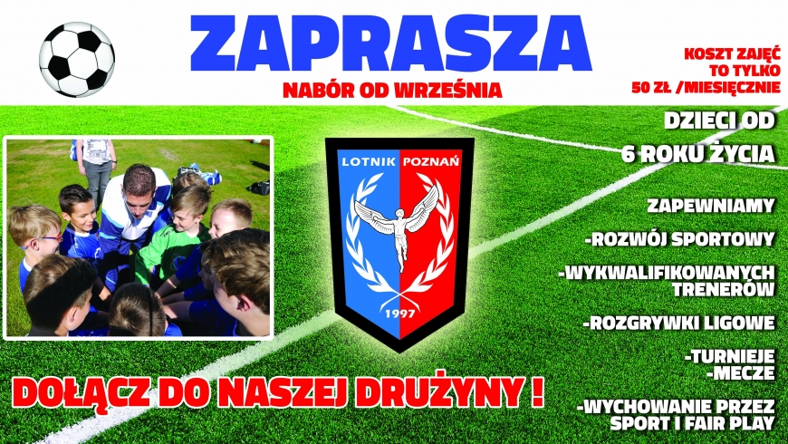 Nabór do drużyn młodzieżowych.