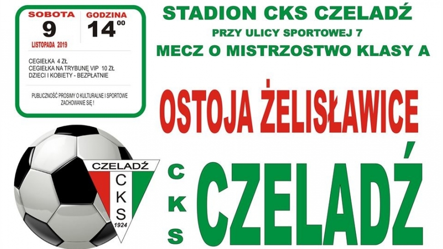 W sobotę zagramy z Ostoją Żelisławice