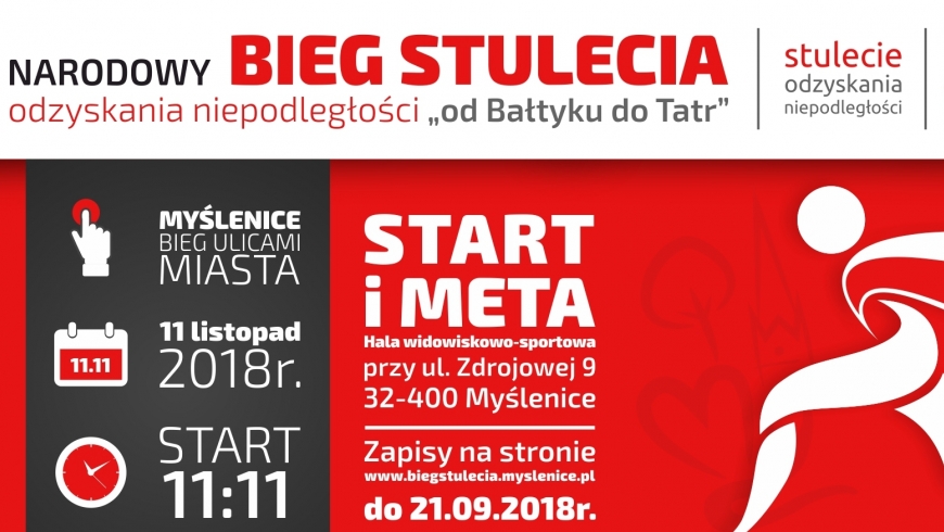 Narodowy Bieg Stulecia w Myślenicach – przedłużamy zapisy do 21 września!