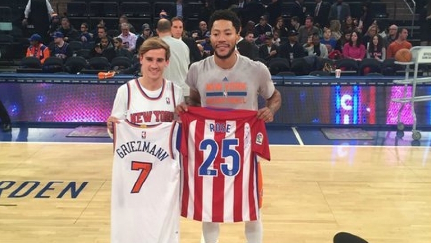 Griezmann tauscht sein Atlético Madrid trikot mit Rose