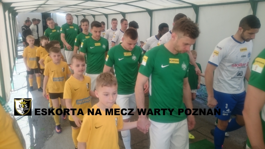 Wyprowadzanie zawodników Warty Poznań