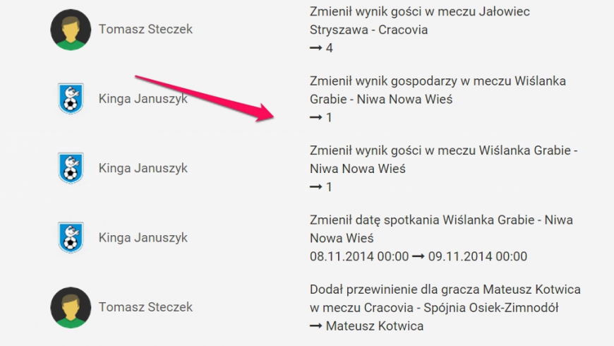 Sprawdź historię zmian i wyjaśnij wątpliwości