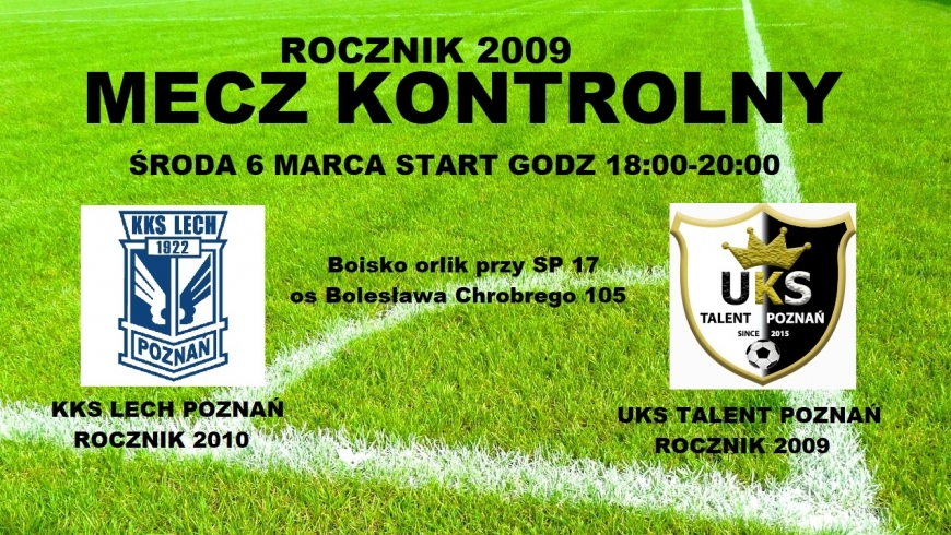 Jutro rocznik 2009 zagra sparing z Lechem Poznań
