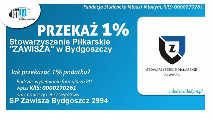Możesz wspomóc STOWARZYSZENIE PIŁKARSKIE „ZAWISZA”