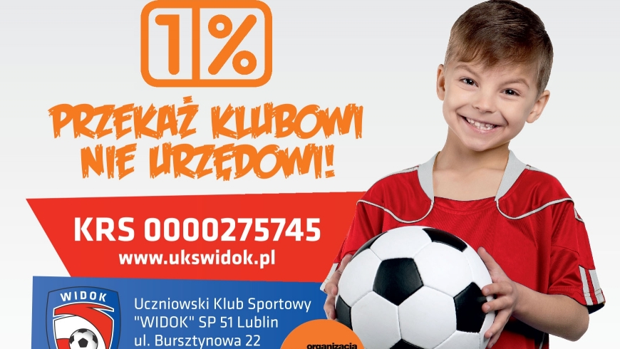 Przekaż 1 % podatku na rzecz Widoku Lublin!