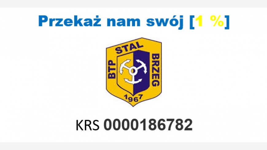 Przekaż swój 1 % na rzecz BTP Stal Brzeg!