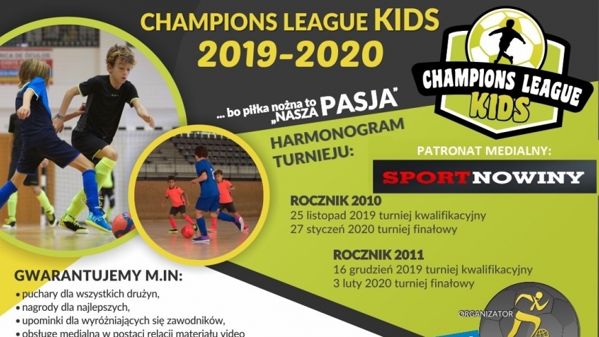 "Champions League KIDS 2019-2020" - zaproszenie