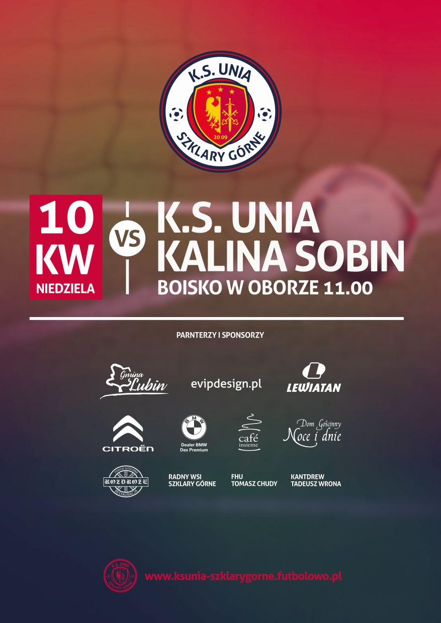 Mecz K.S. Unia Szklary Górne - Kalina Sobin